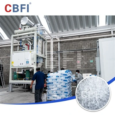 CBFI o'rnatilgan quvurli muz mashinasiga mos keladigan va tashkil etilgan quvurli muz fabrikasi